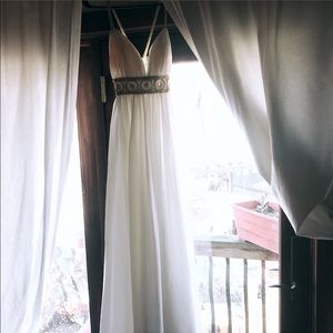 Flowy Beaded Greek Prom dress/night gown